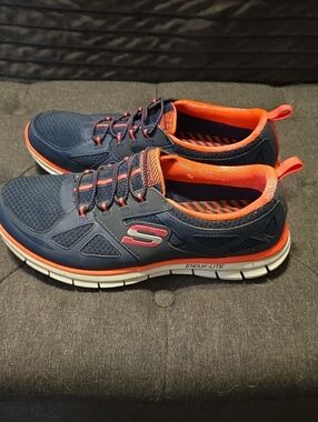 Skechers Women's Navy and PINK Slip-On Athletic Sneakers
